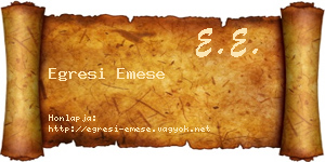 Egresi Emese névjegykártya